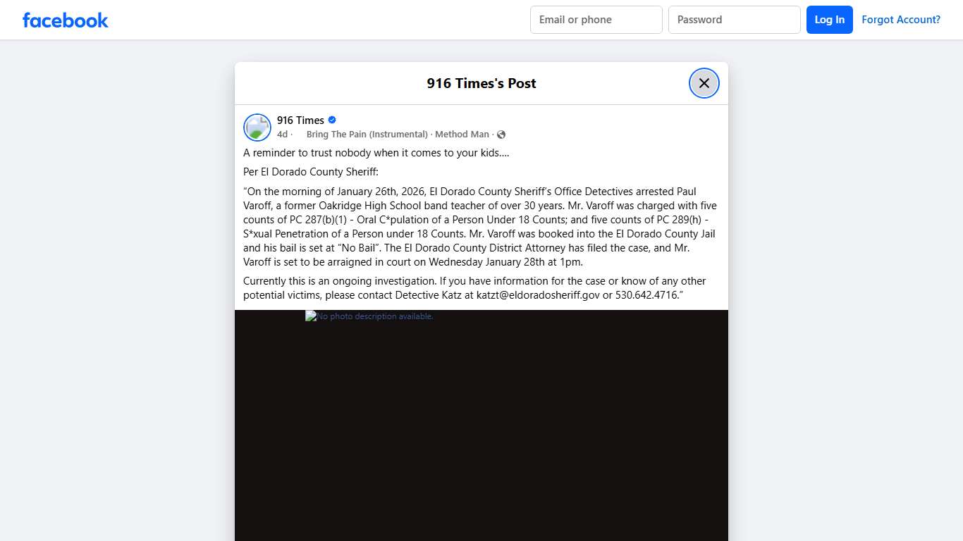 916 Times - A reminder to trust nobody when it comes to... Facebook